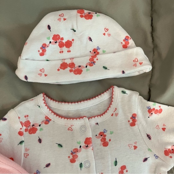 Little Wonders 4 Piece Layette Poodle Set - Size 0 - 3 Months - Picture 5 of 7